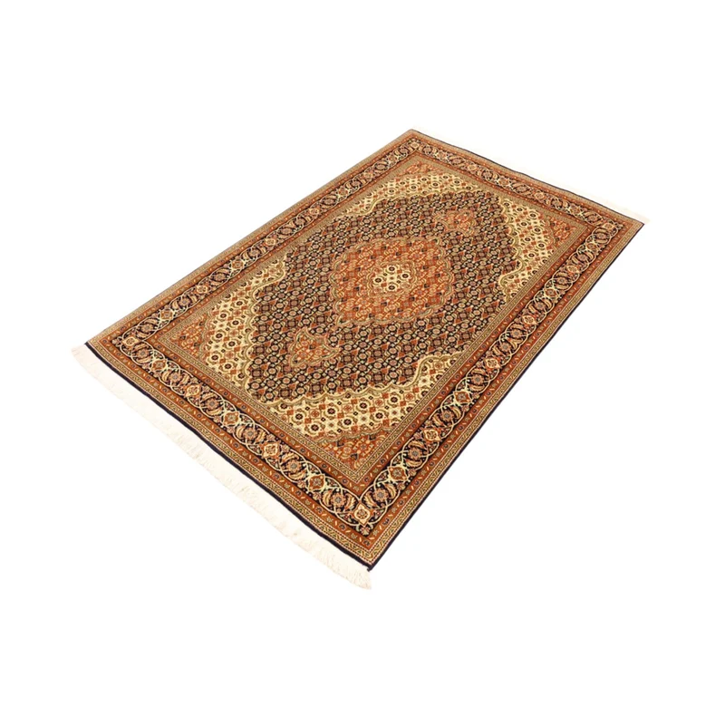 Täbriz - 50 Raj Teppich 101x153cm - Perserteppich - dunkelbeige