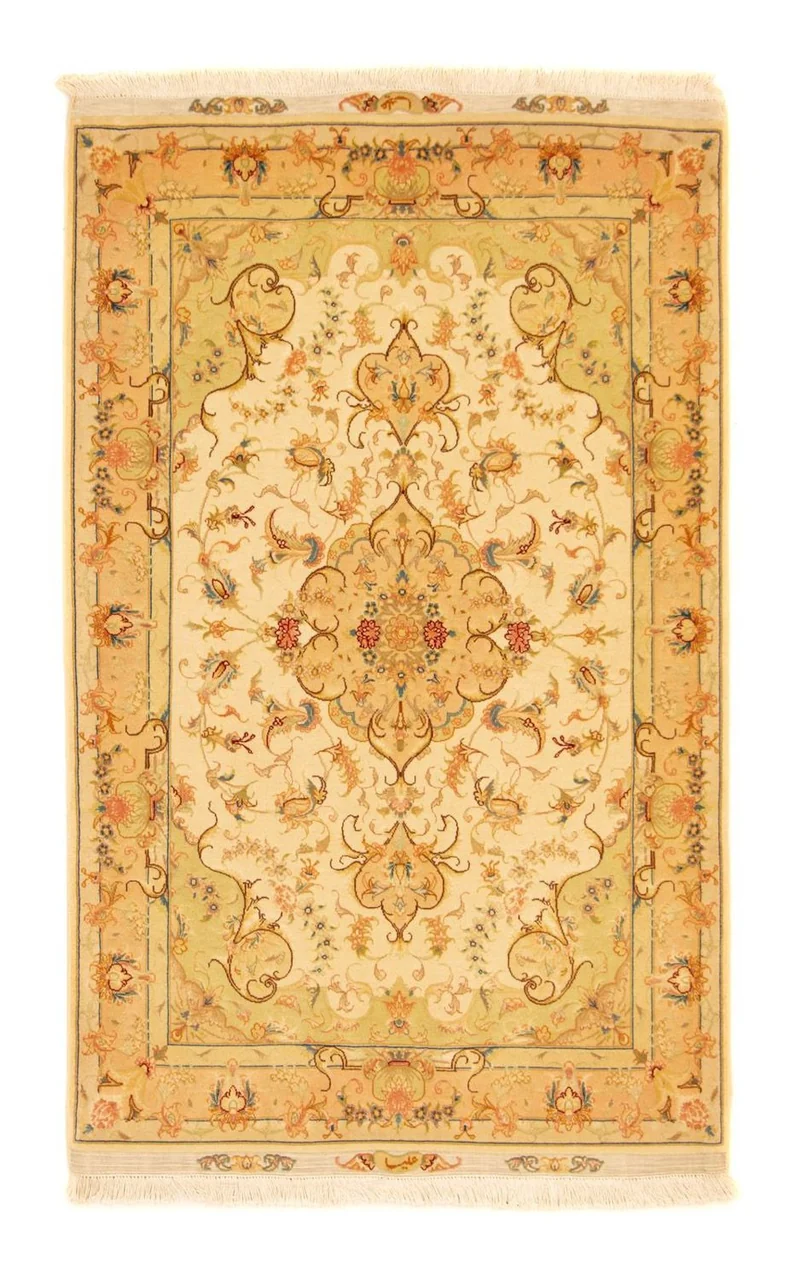 Täbriz - 50 Raj Teppich 100x157cm - Perserteppich - beige