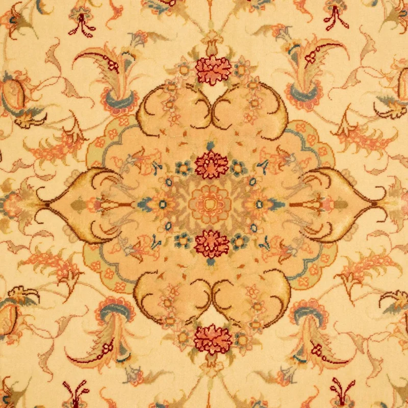 Täbriz - 50 Raj Teppich 100x157cm - Perserteppich - beige