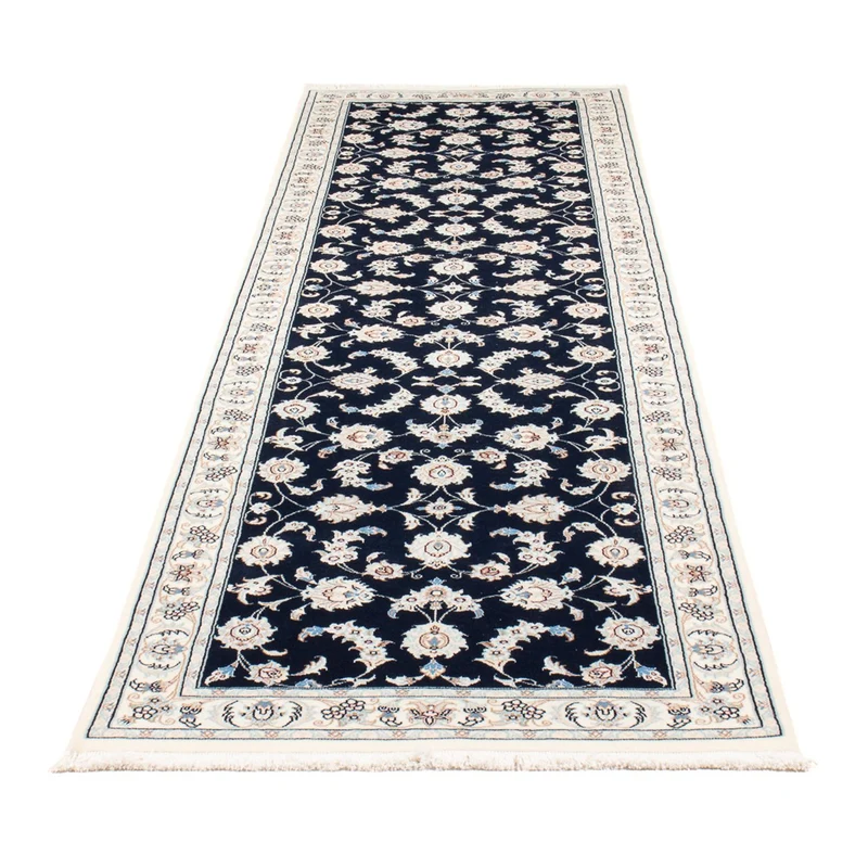 Nain - 6La Teppich 82x302cm - Perserteppich - dunkelblau