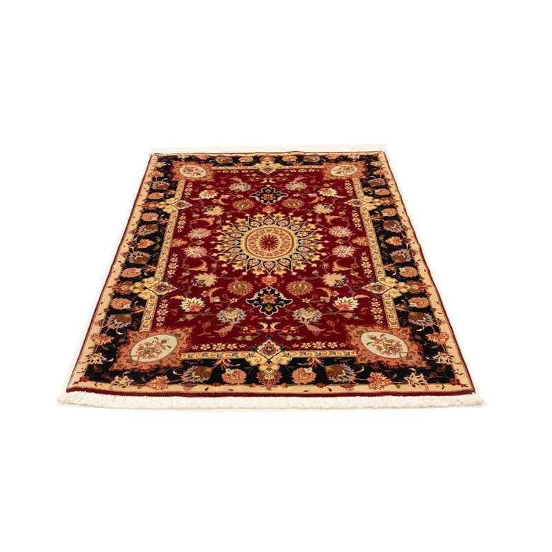 Täbriz - 50 Raj Teppich 101x150cm - Perserteppich - rot