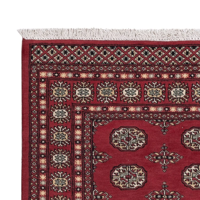 Pakistan Teppich 140x199cm - Orientteppich - rot