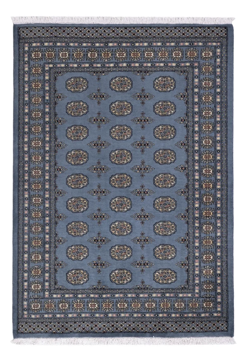 Pakistan Teppich 140x199cm - Orientteppich - blau