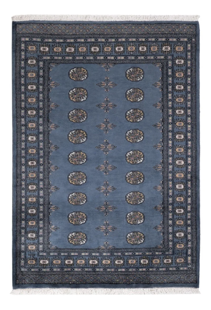 Pakistan Teppich 140x198cm - Orientteppich - blau
