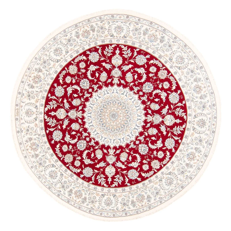 Nain Teppich 200x200cm - Perserteppich - rot