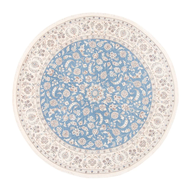 Nain Teppich 200x200cm - Perserteppich - hellblau