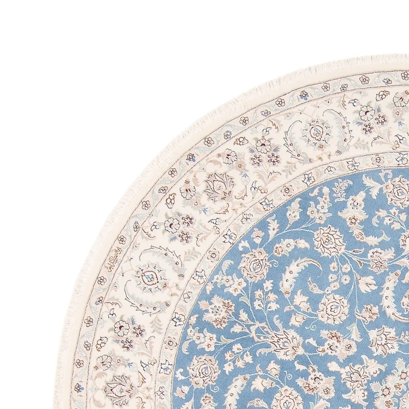 Nain Teppich 200x200cm - Perserteppich - hellblau