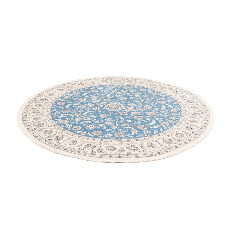 Nain Teppich 200x200cm - Perserteppich - hellblau
