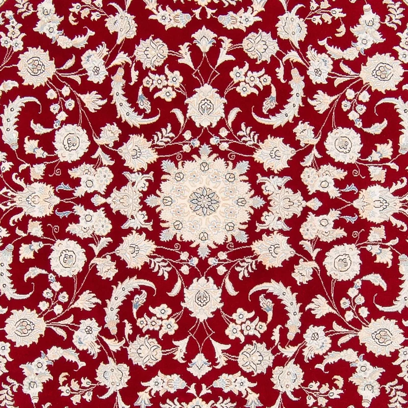 Nain Teppich 200x200cm - Perserteppich - rot
