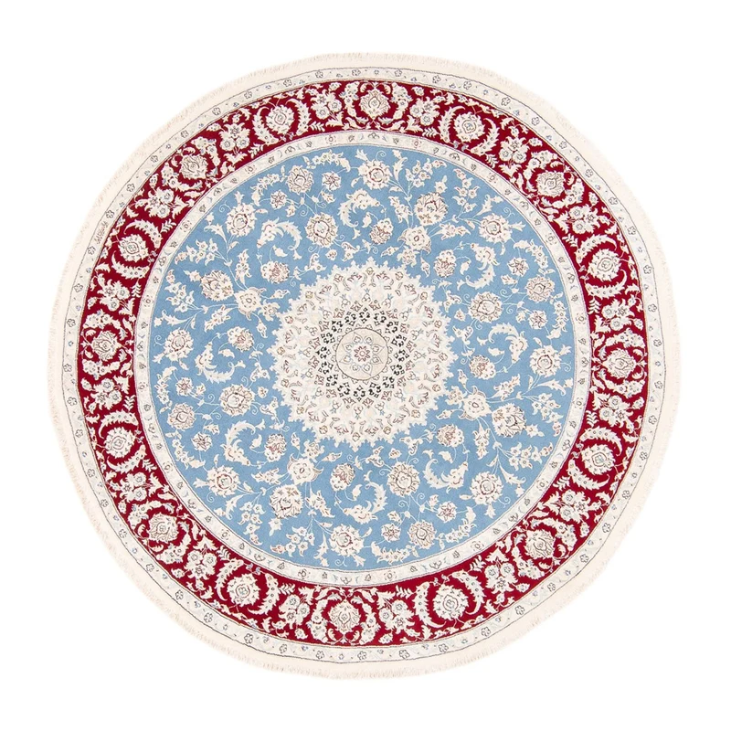 Nain Teppich 200x200cm - Perserteppich - hellblau