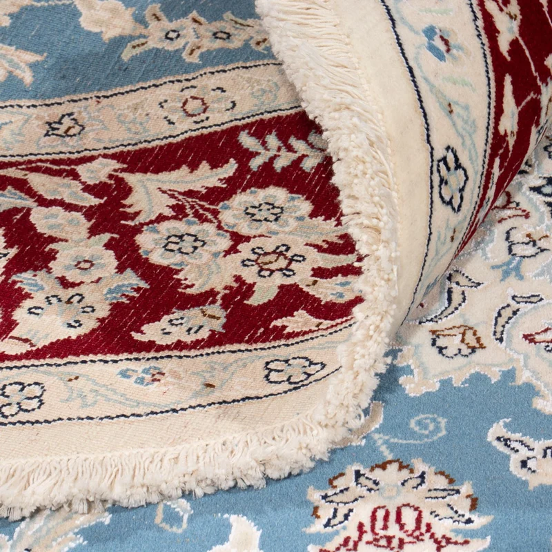 Nain Teppich 200x200cm - Perserteppich - hellblau
