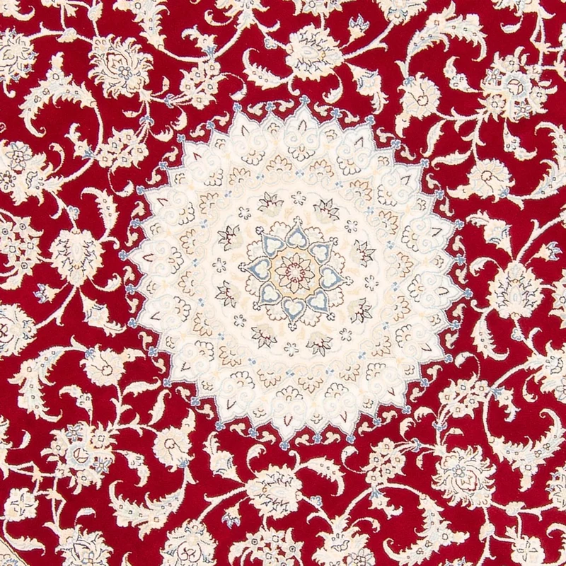Nain Teppich 200x200cm - Perserteppich - rot