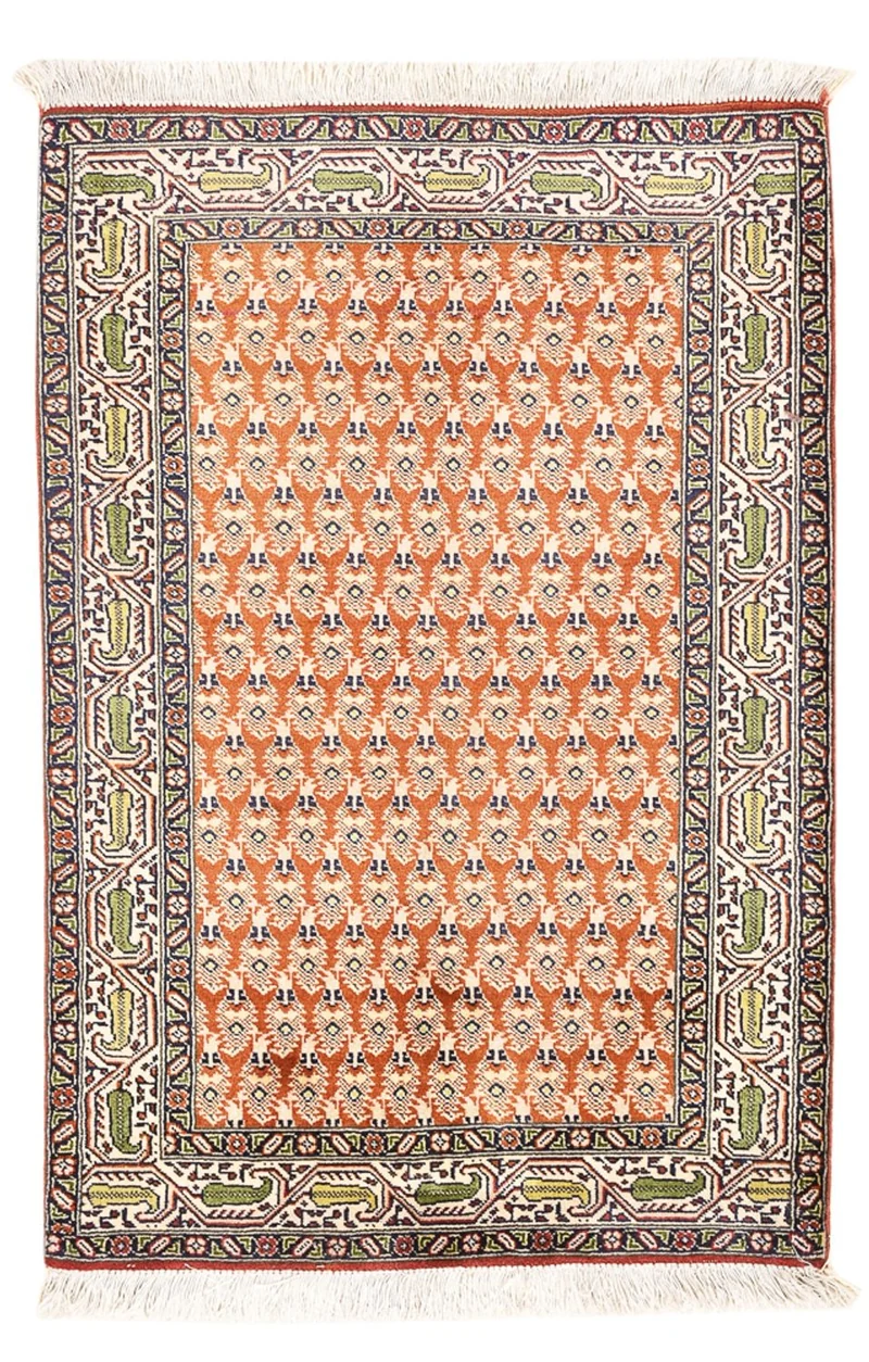 Täbriz - 50 Raj Teppich 63x97cm - Perserteppich - mehrfarbig