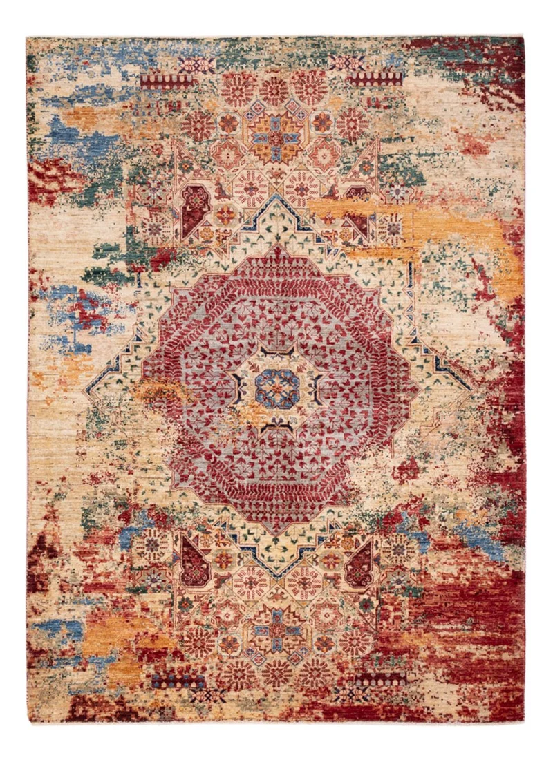 Designer Teppich 169x236cm - mehrfarbig