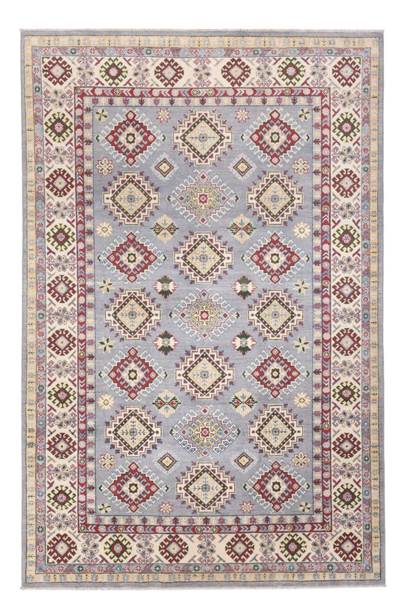 Kazak Teppich 202x313cm - Orientteppich - hellblau