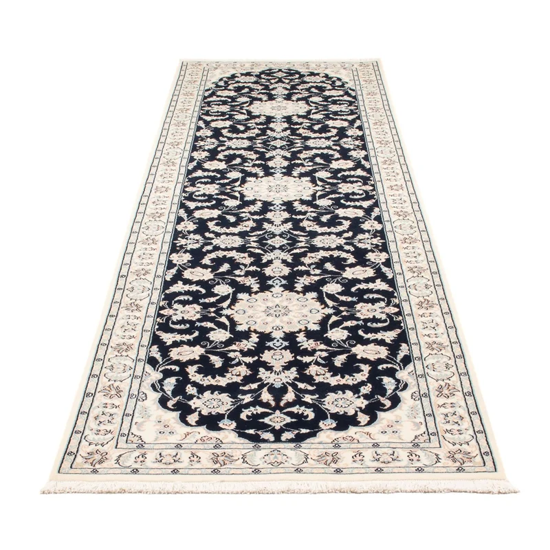 Läufer Perser - Nain - Premium - 80 x 302 cm - dunkelblau