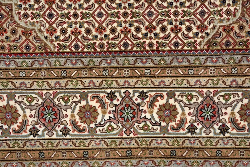 Orientteppich - Täbriz quadratisch - 201 x 203 cm - dunkelbeige