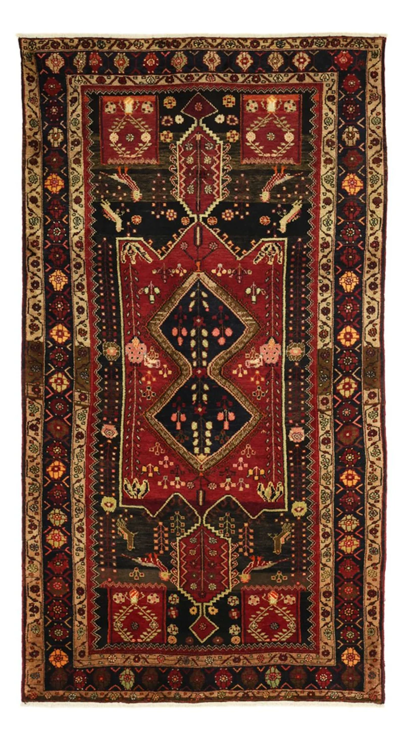 Kolyai Teppich 150x285cm - Perserteppich - dunkelrot