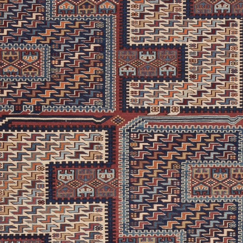 Kelim Afghan Teppich 155x214cm - dunkelbeige