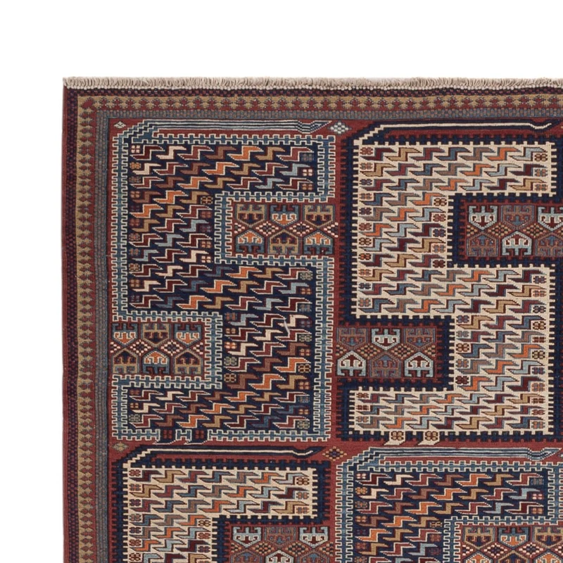 Kelim Afghan Teppich 155x214cm - dunkelbeige