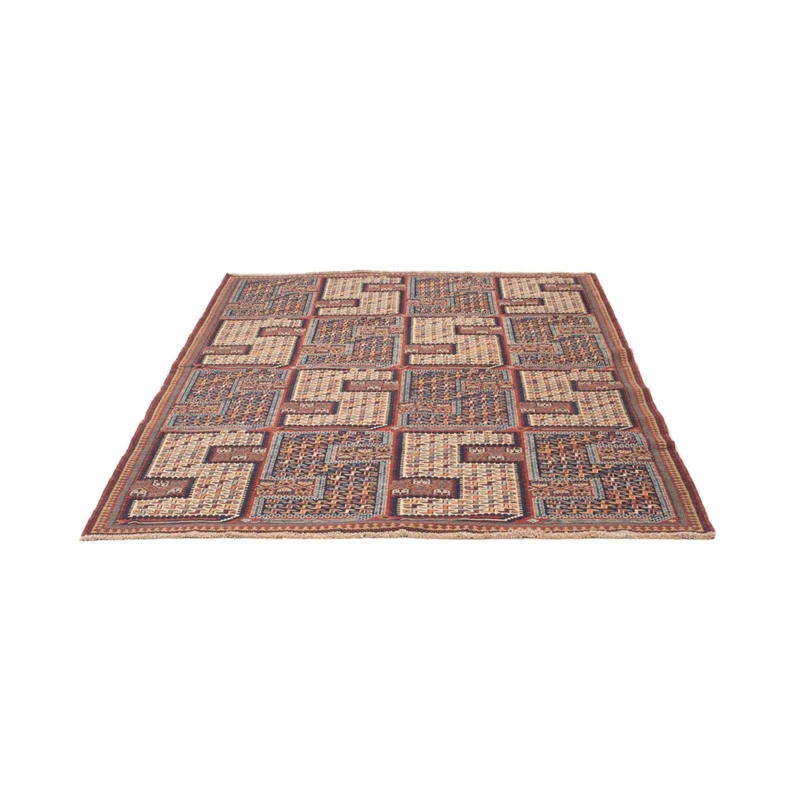 Kelim Afghan Teppich 155x214cm - dunkelbeige