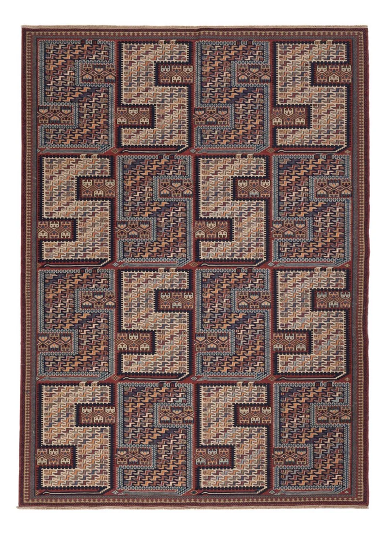 Kelim Afghan Teppich 155x215cm - dunkelbeige