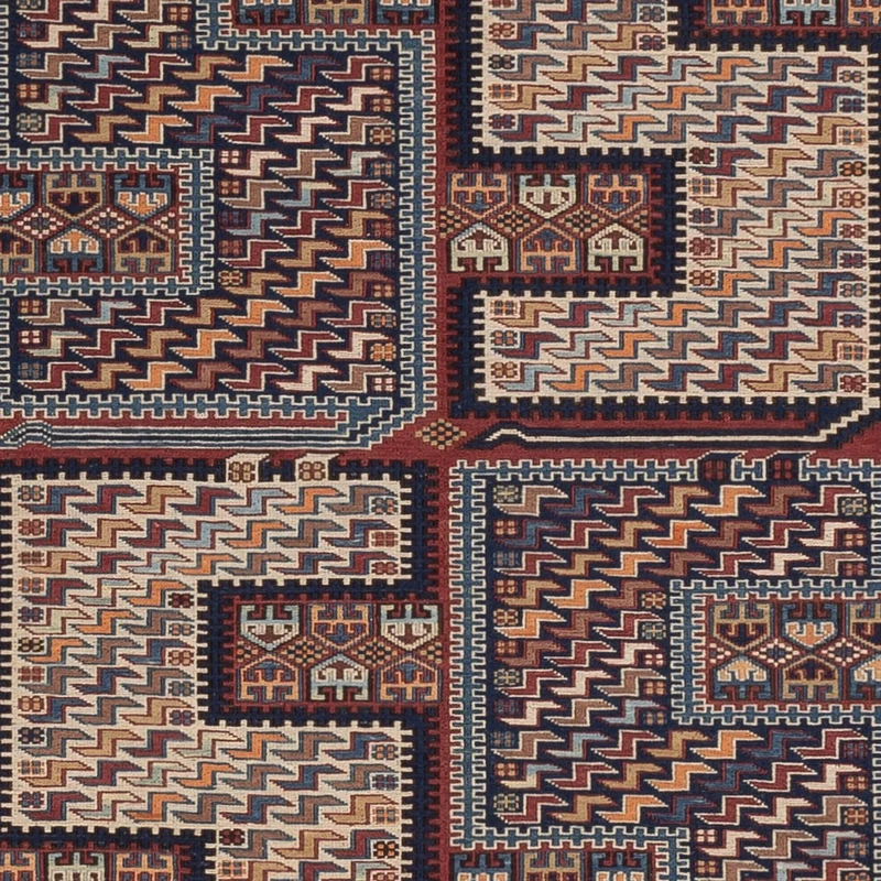 Kelim Afghan Teppich 155x215cm - dunkelbeige