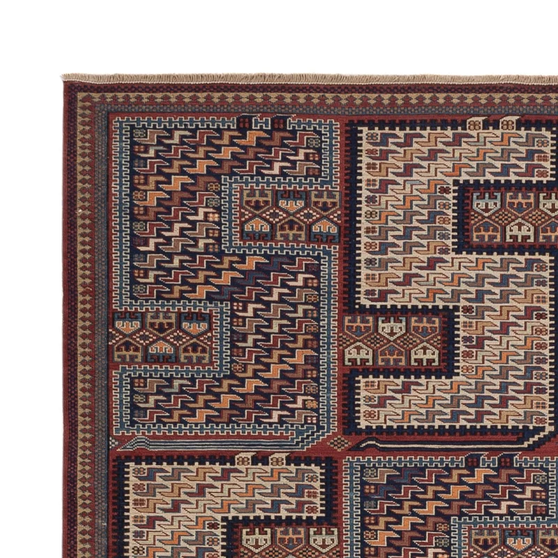 Kelim Afghan Teppich 155x215cm - dunkelbeige
