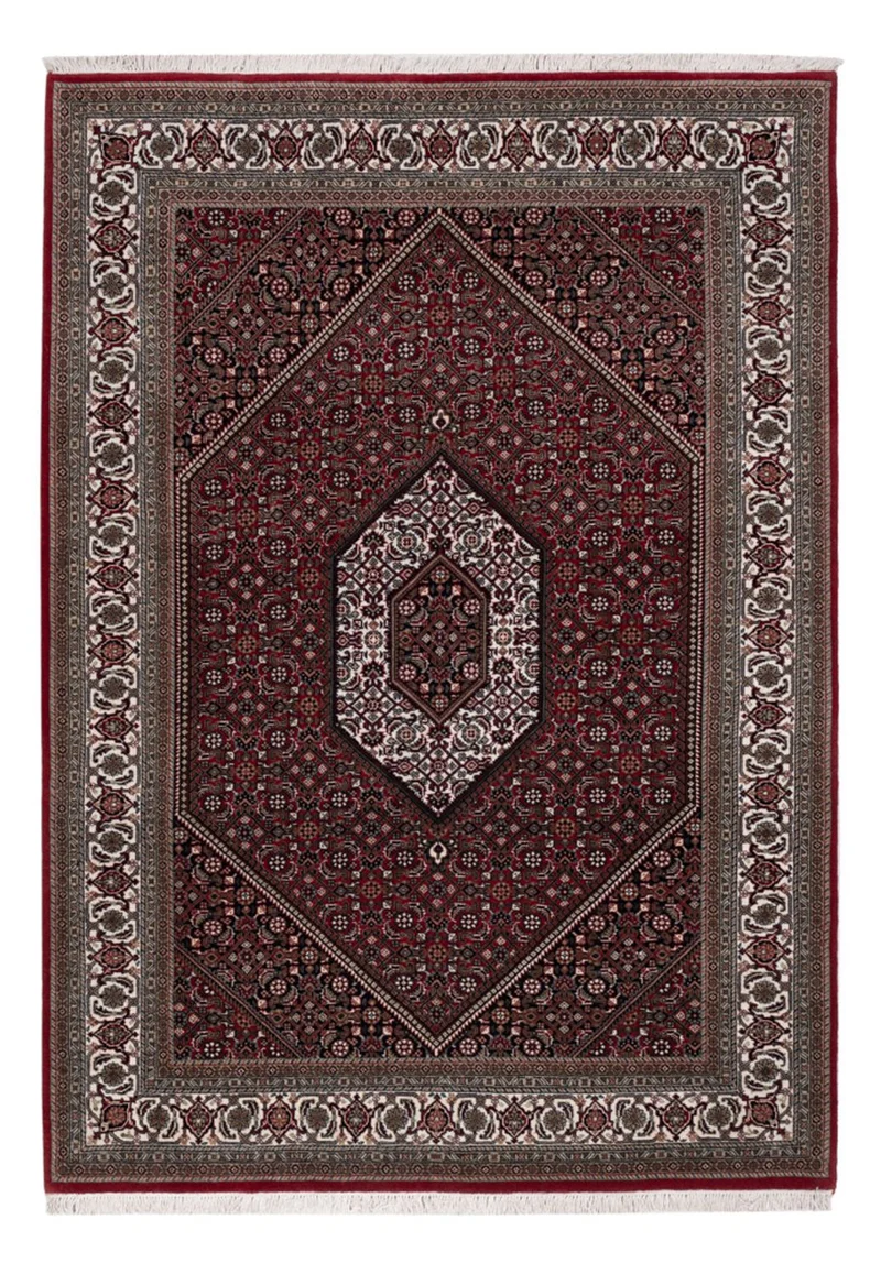 Indo Bidjar Teppich 138x202cm - Orientteppich - dunkelbraun