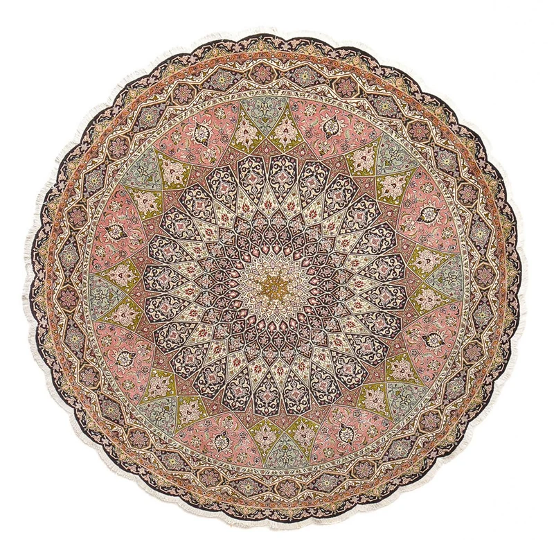 Täbriz - 50 Raj Teppich 250x250cm - Perserteppich - mehrfarbig