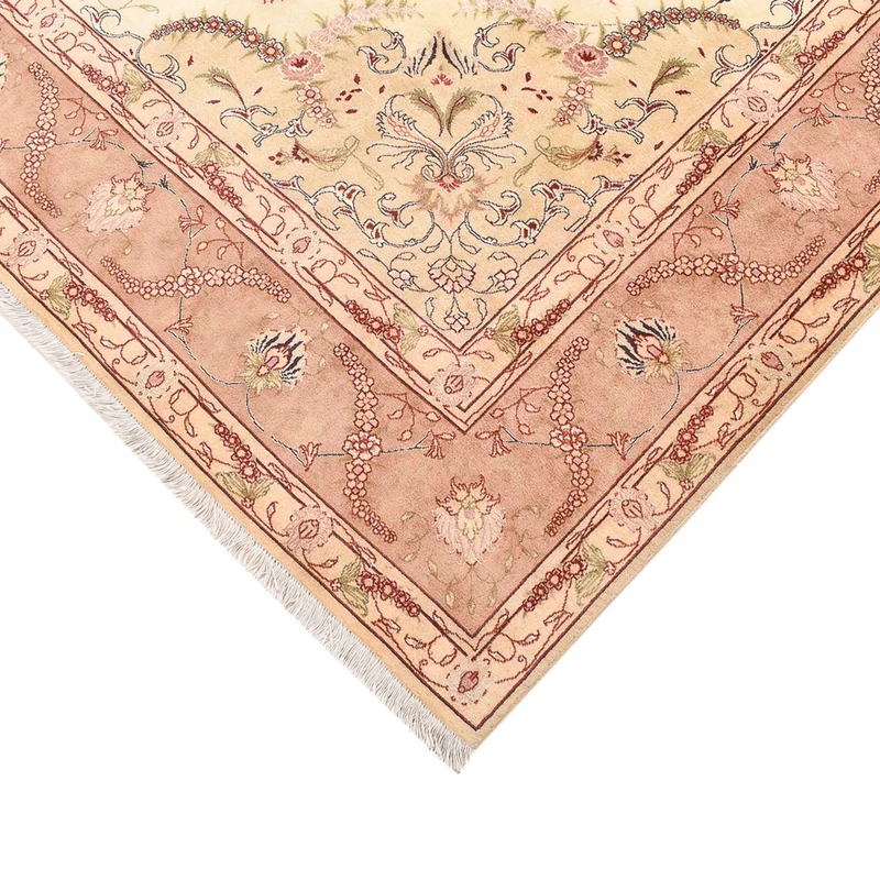 Täbriz - 50 Raj Teppich 200x300cm - Perserteppich - hellbeige