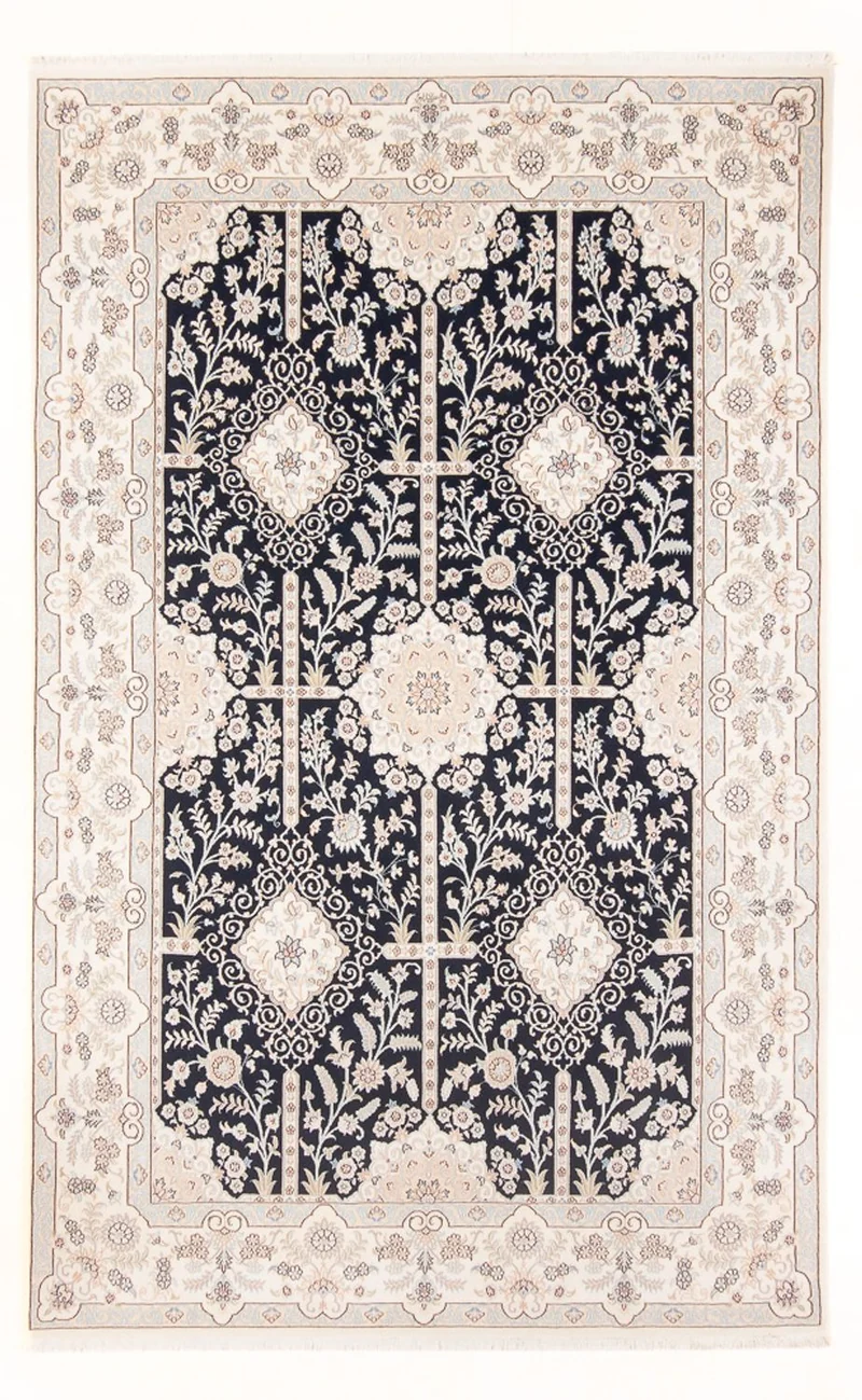 Nain - 6La Teppich 198x298cm - Perserteppich - dunkelblau