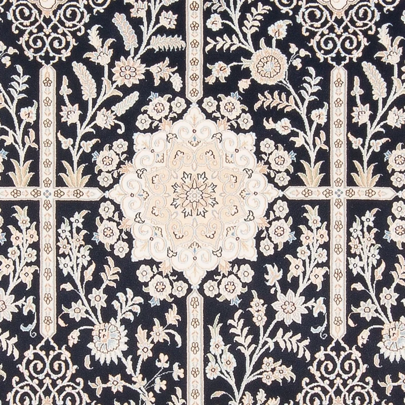 Nain - 6La Teppich 198x298cm - Perserteppich - dunkelblau
