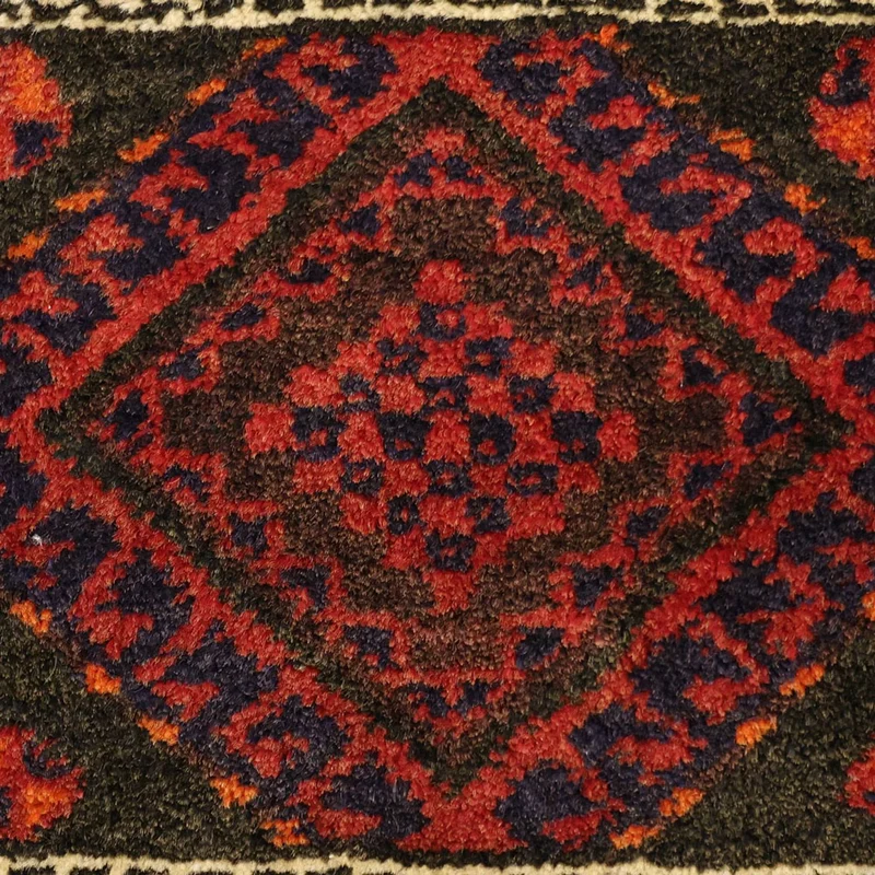 Belutsch Teppich 102x194cm - Orientteppich - dunkelrot