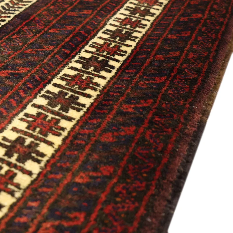 Belutsch Teppich 102x194cm - Orientteppich - dunkelrot