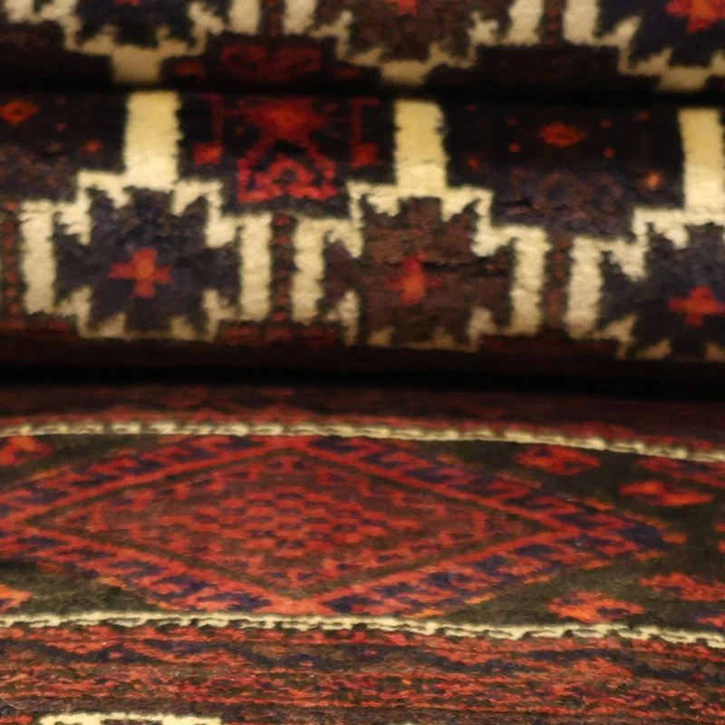 Belutsch Teppich 102x194cm - Orientteppich - dunkelrot