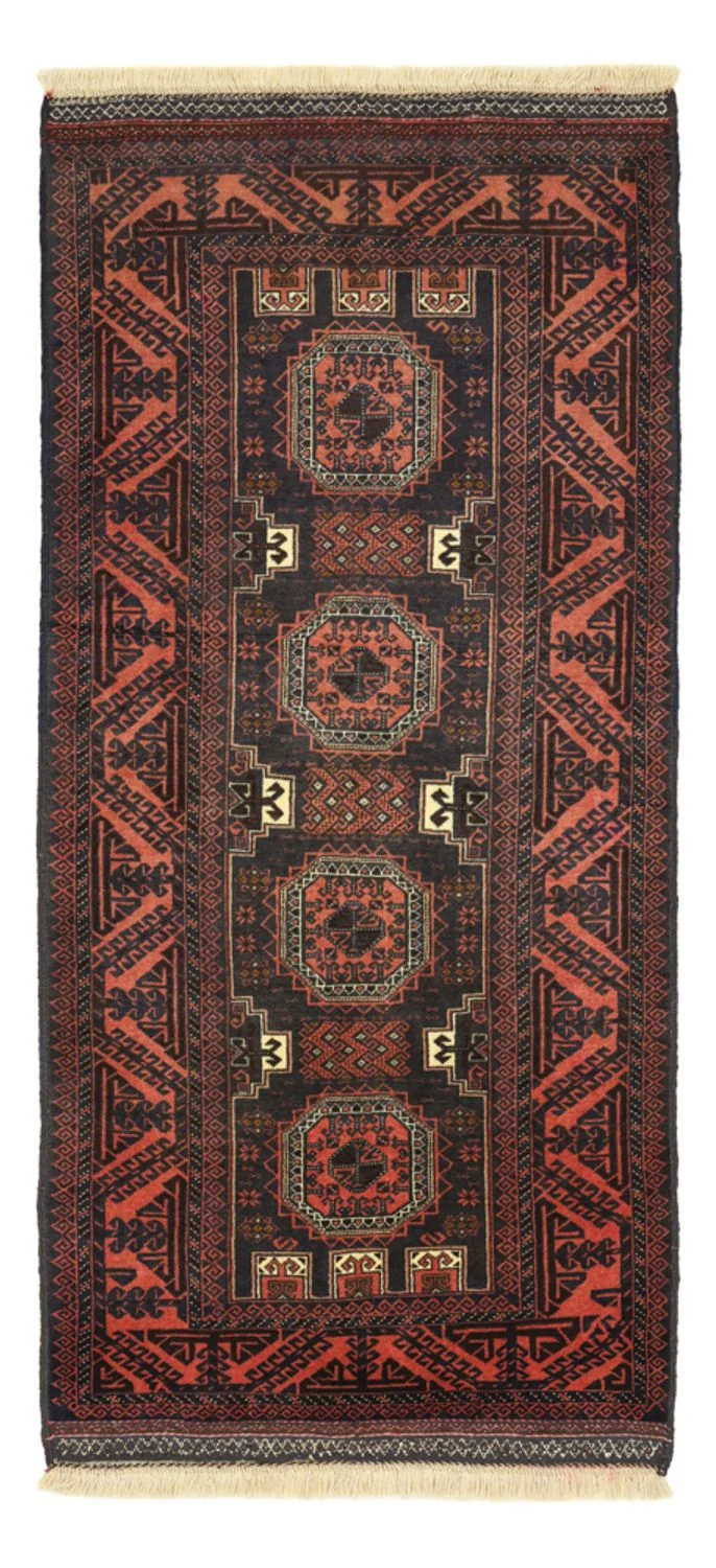 Belutsch Teppich 92x196cm - Orientteppich - dunkelrot