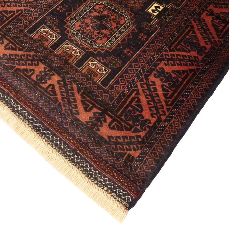 Belutsch Teppich 92x196cm - Orientteppich - dunkelrot