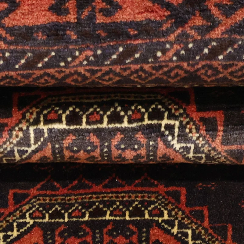 Belutsch Teppich 92x196cm - Orientteppich - dunkelrot