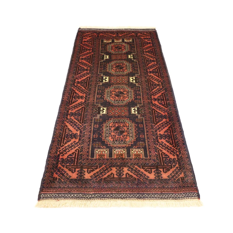 Belutsch Teppich 92x196cm - Orientteppich - dunkelrot
