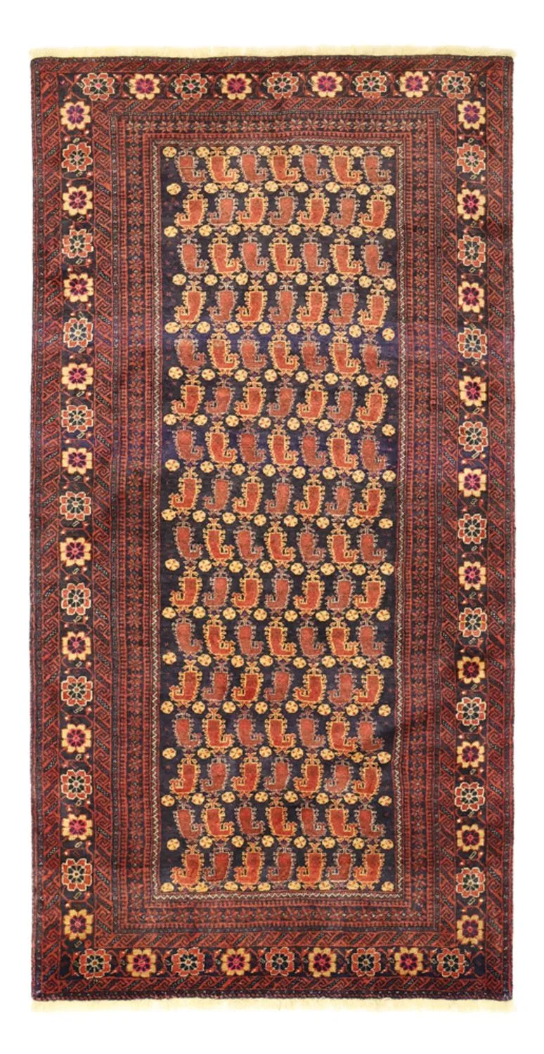 Belutsch Teppich 98x190cm - Orientteppich - dunkelrot