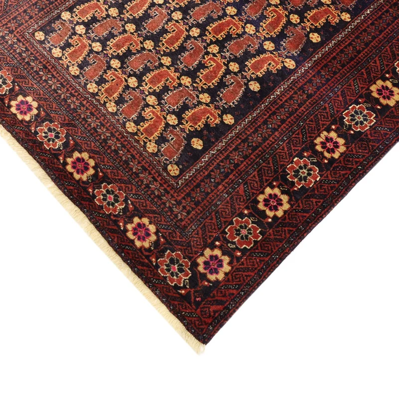 Belutsch Teppich 98x190cm - Orientteppich - dunkelrot