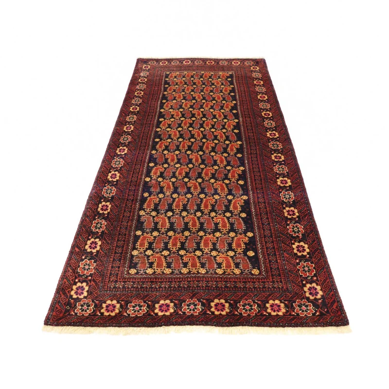Belutsch Teppich 98x190cm - Orientteppich - dunkelrot