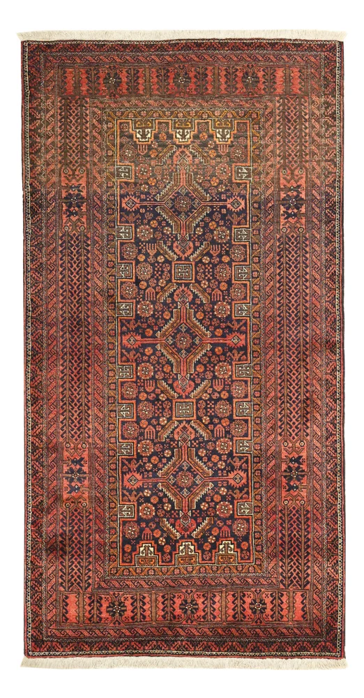 Belutsch Teppich 109x198cm - Orientteppich - dunkelbraun