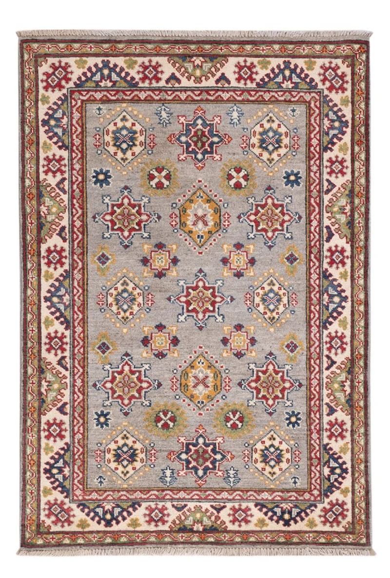 Kazak Teppich 102x154cm - Orientteppich - hellblau