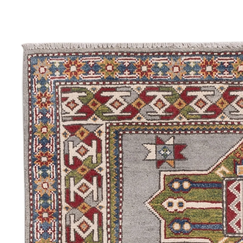 Kazak Teppich 101x149cm - Orientteppich - hellblau