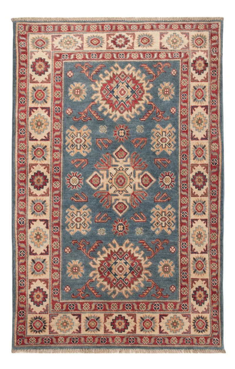 Kazak Teppich 101x154cm - Orientteppich - blau