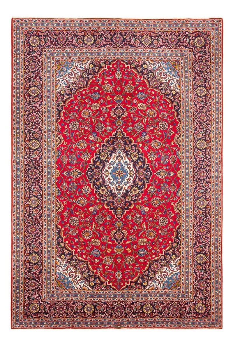 Keshan Teppich 250x353cm - Perserteppich - rot