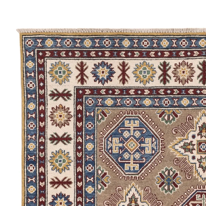 Kazak Teppich 150x212cm - Orientteppich - dunkelbeige