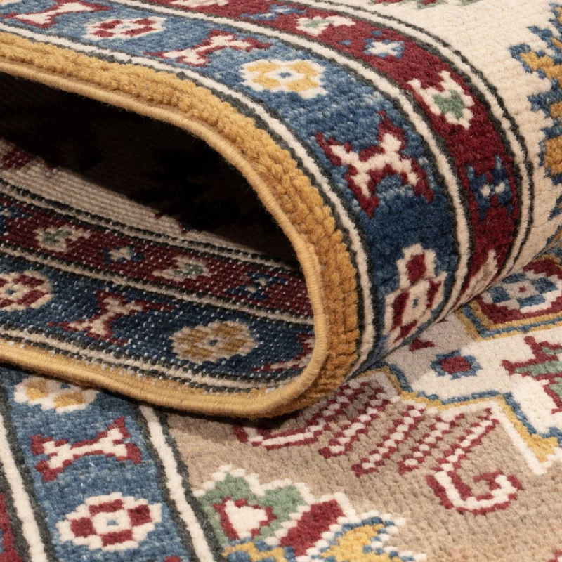 Kazak Teppich 150x212cm - Orientteppich - dunkelbeige